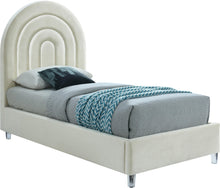 Load image into Gallery viewer, Rainbow Cream Velvet Twin Bed