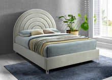 Load image into Gallery viewer, Rainbow Cream Velvet Queen Bed