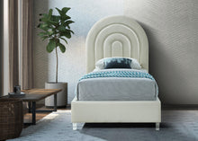 Load image into Gallery viewer, Rainbow Cream Velvet Twin Bed