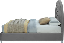 Load image into Gallery viewer, Rainbow Grey Velvet Queen Bed
