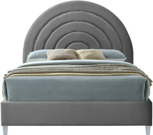 Load image into Gallery viewer, Rainbow Grey Velvet Queen Bed