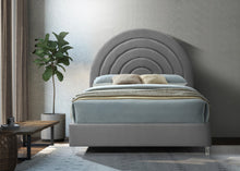 Load image into Gallery viewer, Rainbow Grey Velvet Queen Bed