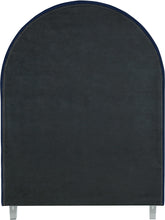 Load image into Gallery viewer, Rainbow Navy Velvet Twin Bed