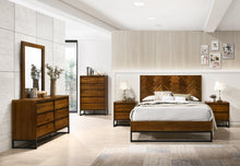 Load image into Gallery viewer, Reed Antique Coffee King Bed (3 Boxes)