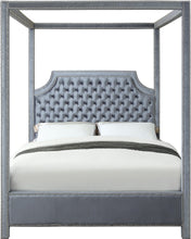 Load image into Gallery viewer, Rowan Grey Velvet King Bed (3 Boxes)