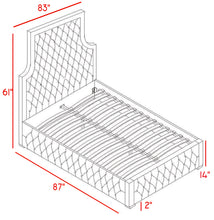Load image into Gallery viewer, Sedona Cream Velvet King Bed