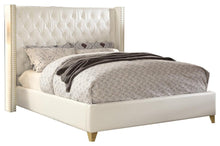 Load image into Gallery viewer, Soho White Bonded Leather King Bed