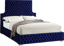 Load image into Gallery viewer, Sedona Navy Velvet Queen Bed