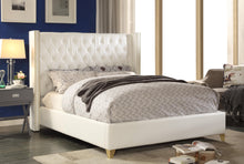 Load image into Gallery viewer, Soho White Bonded Leather Queen Bed