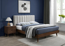 Load image into Gallery viewer, Vance Beige Linen Fabric Queen Bed (3 Boxes)