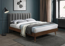 Load image into Gallery viewer, Vance Grey Linen Fabric Queen Bed (3 Boxes)
