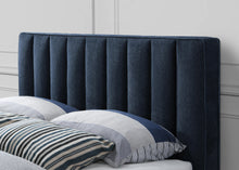 Load image into Gallery viewer, Vance Navy Linen Fabric King Bed (3 Boxes)
