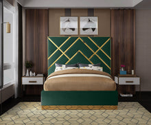 Load image into Gallery viewer, Vector Green Velvet King Bed