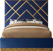 Load image into Gallery viewer, Vector Navy Velvet King Bed