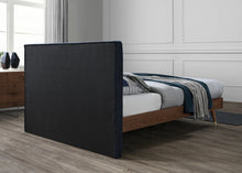 Load image into Gallery viewer, Vance Navy Linen Fabric King Bed (3 Boxes)