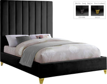 Load image into Gallery viewer, Via Black Velvet King Bed