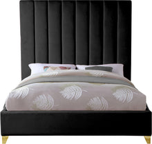 Load image into Gallery viewer, Via Black Velvet King Bed