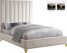 Load image into Gallery viewer, Via Cream Velvet Queen Bed