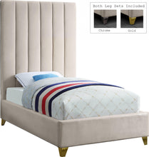 Load image into Gallery viewer, Via Cream Velvet Twin Bed