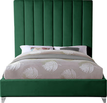 Load image into Gallery viewer, Via Green Velvet Queen Bed