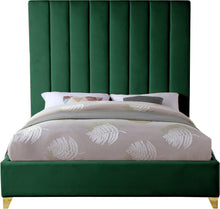 Load image into Gallery viewer, Via Green Velvet Queen Bed