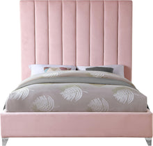 Load image into Gallery viewer, Via Pink Velvet Full Bed