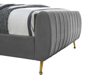 Load image into Gallery viewer, Zara Grey Velvet Full Bed (3 Boxes)