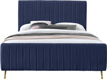 Load image into Gallery viewer, Zara Navy Velvet Full Bed (3 Boxes)