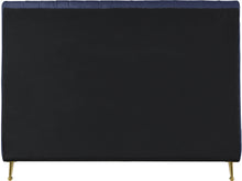 Load image into Gallery viewer, Zara Navy Velvet King Bed (3 Boxes)