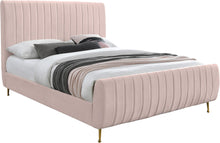 Load image into Gallery viewer, Zara Pink Velvet Queen Bed (3 Boxes)