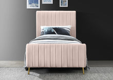 Load image into Gallery viewer, Zara Pink Velvet Twin Bed (3 Boxes)
