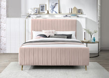 Load image into Gallery viewer, Zara Pink Velvet Full Bed (3 Boxes)