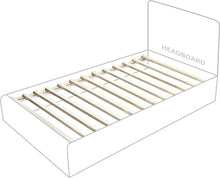Load image into Gallery viewer, Zara Navy Velvet Twin Bed (3 Boxes)