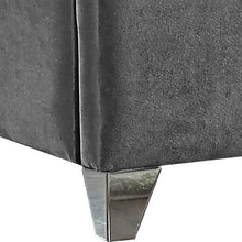 Load image into Gallery viewer, Zuma Grey Velvet Queen Bed