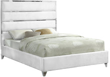 Load image into Gallery viewer, Zuma White Velvet Queen Bed