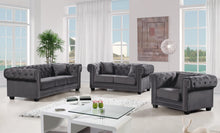 Load image into Gallery viewer, Bowery Grey Velvet Loveseat