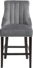 Load image into Gallery viewer, Oxford Grey Velvet Stool