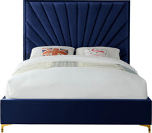 Load image into Gallery viewer, Eclipse Navy Velvet King Bed