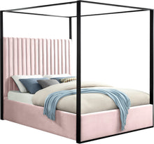 Load image into Gallery viewer, Jax Pink Velvet Queen Bed