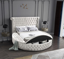 Load image into Gallery viewer, Luxus Cream Velvet Queen Bed (3 Boxes)