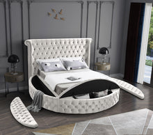 Load image into Gallery viewer, Luxus Cream Velvet King Bed (3 Boxes)