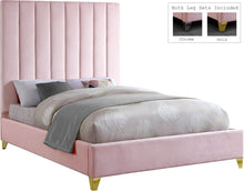Load image into Gallery viewer, Via Pink Velvet Queen Bed