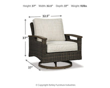 Load image into Gallery viewer, Paradise Trail Paradise Trail Fire Pit Table with 4 Nuvella Swivel Lounge Chairs