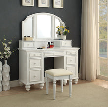 Load image into Gallery viewer, ATHY White Vanity w/ Stool