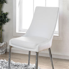 Load image into Gallery viewer, Izzy Silver/White Side Chair, White (2/CTN)