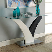 Load image into Gallery viewer, SLOANE White/Dark Gray/Chrome Sofa Table