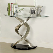 Load image into Gallery viewer, NOVA Satin Plated/Black Sofa Table