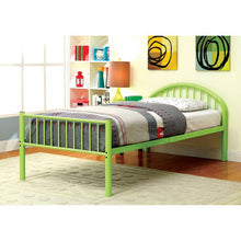 Load image into Gallery viewer, Rainbow Full Bed Black, White, Silver, Black, & Green