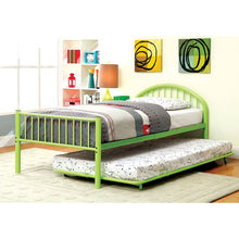 Load image into Gallery viewer, Rainbow Full Bed Black, White, Silver, Black, & Green