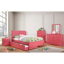 Load image into Gallery viewer, PRIAM Full & Twin Bed, White/Gray, Pink, Chrome, & Yellow